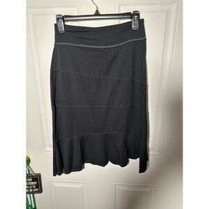 Athleta Crescendo Asymmetrical Ruffle Hem Skirt Womens Size XSP Black